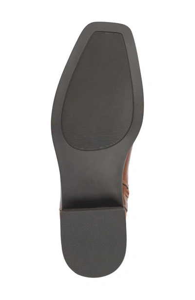 Journee Collection Wide Width Wide Calf Womens Londyn Tru Comfort Foam Stacked Block Heel Square Toe Boots In Cognac