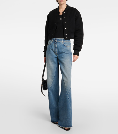 Shop Givenchy Mid-rise Wide-leg Jeans In Blue