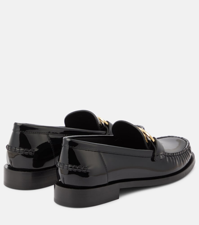 Shop Ferragamo Maryan Leather Loafers In Black