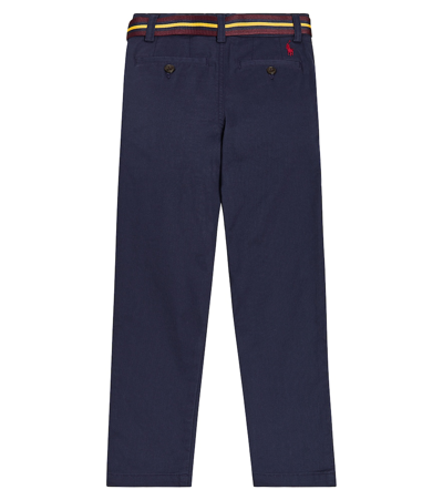 Polo Ralph Lauren Bedford Mid-rise Cotton Pants In Blue