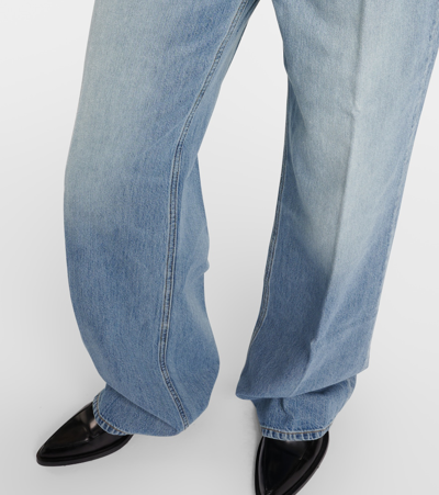 Shop Re/done '70s High-rise Wide-leg Jeans In Blue