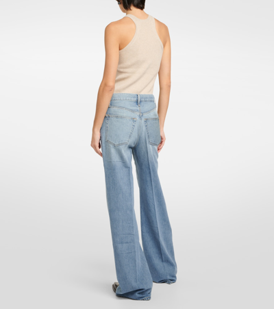 Shop Re/done '70s High-rise Wide-leg Jeans In Blue