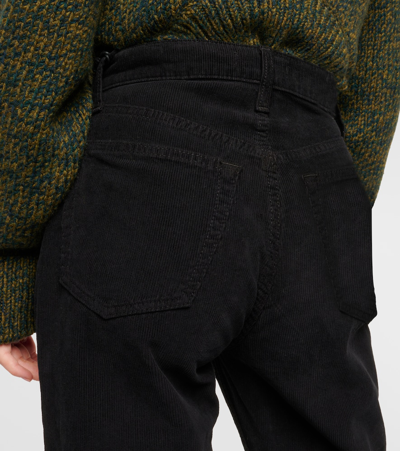 Shop Re/done '70s High-rise Corduroy Bootcut Jeans In Black