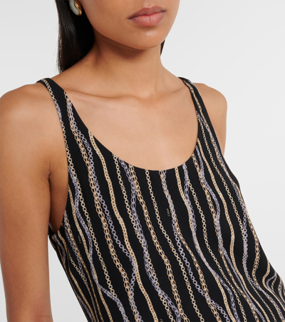 Chloé Top Sans Manches Femme Noir Taille 34 100% Soie In Multicoloured