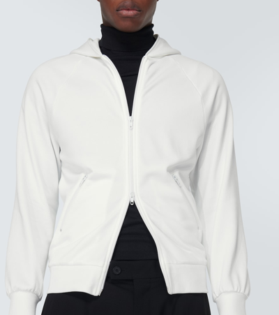 Shop Balenciaga Logo Hooded Technical Jacket In White