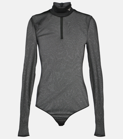 Prada Body Aus Jersey In Schwarz
