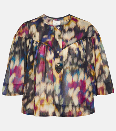 Isabel Marant Étoile Miranda Cotton Blouse In Multicoloured
