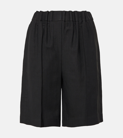 Shop Brunello Cucinelli Twill Shorts In Black