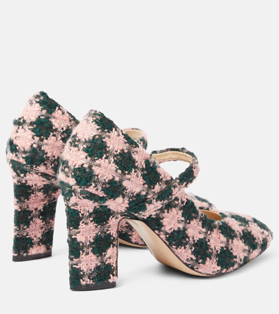 ORELIA格纹花呢玛丽珍高跟鞋