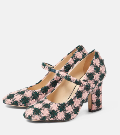 ORELIA格纹花呢玛丽珍高跟鞋