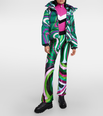Pucci X Fusalp Striped Half-zip Ski Top In Purple