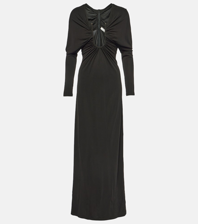 Shop Christopher Esber Arced Dolman Maxi Dress In Black