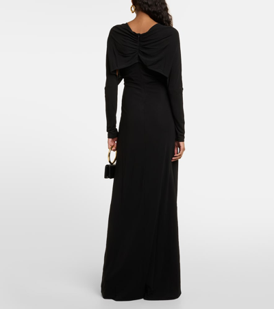 Shop Christopher Esber Arced Dolman Maxi Dress In Black