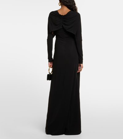 Christopher Esber Arced Dolman Maxi Dress In Black