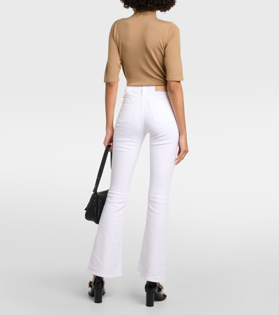 7 For All Mankind Ali High-rise Flared Jeans In Soleil