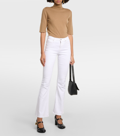 7 For All Mankind Ali High-rise Flared Jeans In Soleil