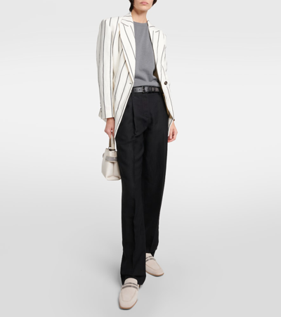 Brunello Cucinelli Twill Straight Pants In Nero