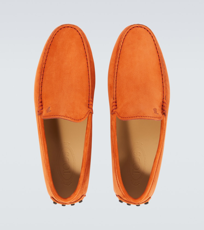Shop Tod's Gommino Leather Driving Shoes In Dattero