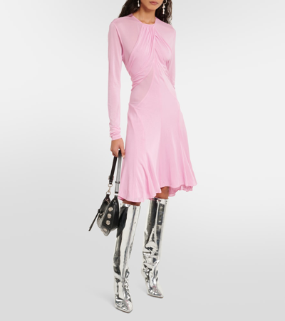 Isabel Marant Rosemagd Asymmetric Jersey Midi Dress In Pink