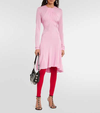 Isabel Marant Rosemagd Asymmetric Jersey Midi Dress In Pink