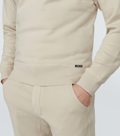 Tom Ford Cotton Sweatshirt In Ecru