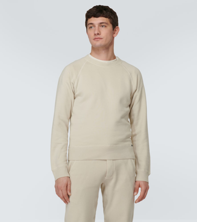 Tom Ford Cotton Sweatshirt In Ecru