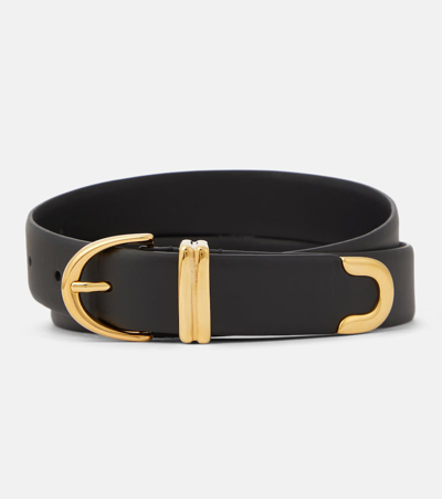 Shop Khaite Bambi Leather Belt In Black