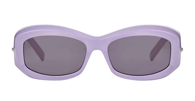 Givenchy G 180 Acetate Rectangle Sunglasses In Purple