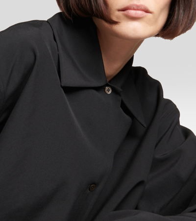 The Row Rigel Wool Blouse In Black