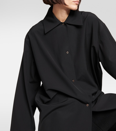 The Row Rigel Wool Blouse In Black