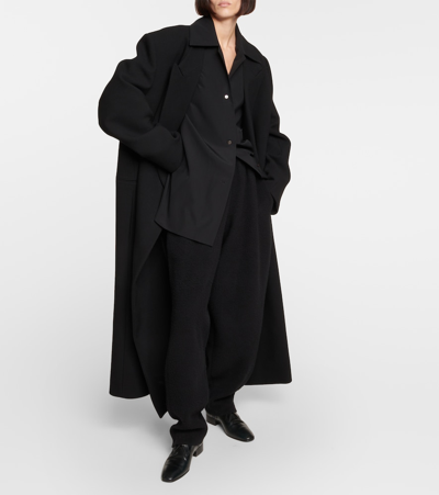 The Row Rigel Wool Blouse In Black