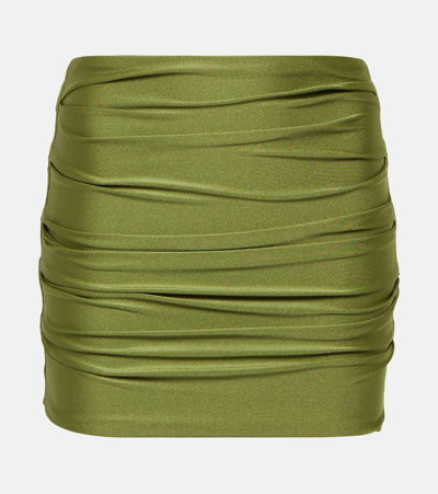 Shop Jade Swim Thea Gathered Mini Skirt In Terra Sheen