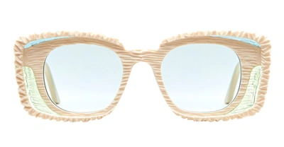 Shop Kuboraum Sunglasses In Ivory