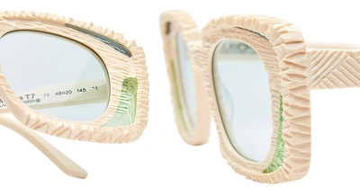 Shop Kuboraum Sunglasses In Ivory
