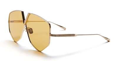 Shop Valentino Sunglasses In Gold