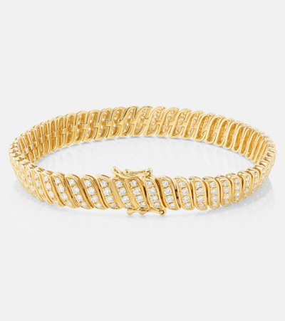 Shop Anita Ko Zoe 18kt Yellow Gold Bracelet With Diamonds