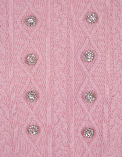 Shop Rabanne Pink Pullover With Crystals