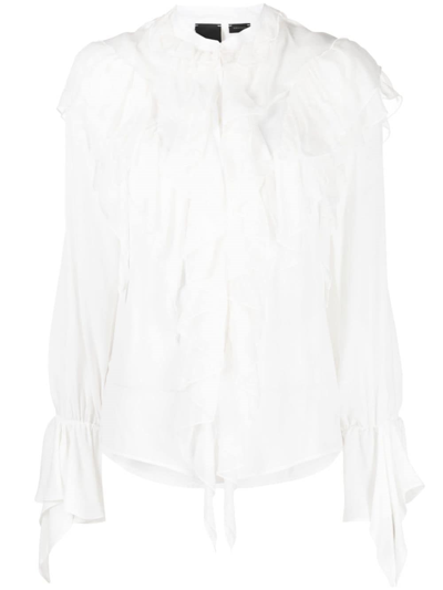 Blusa Girocollo In White