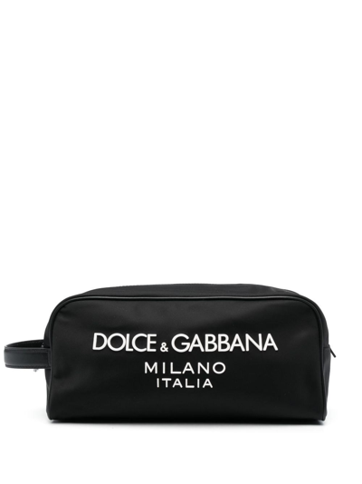 Shop Dolce & Gabbana Trousse Da Bagno Nero Con Stampa In Black