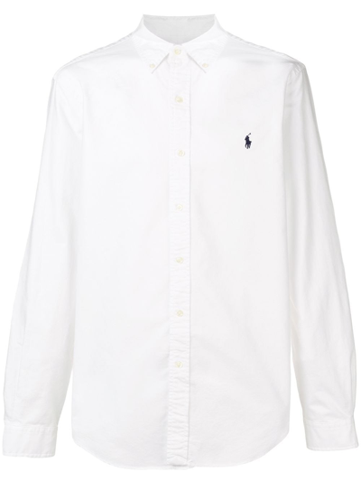 Shop Polo Ralph Lauren Camicia Con Ricamo In White