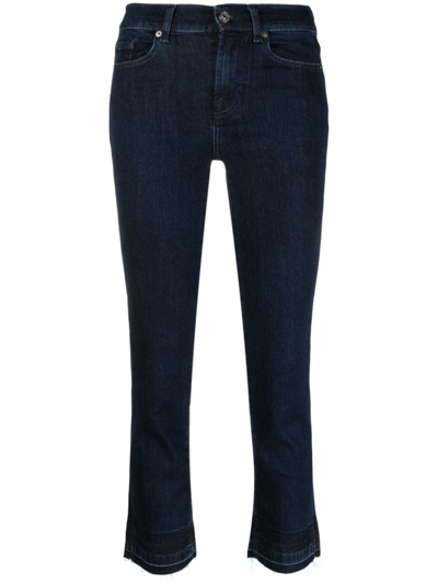 Shop 7 For All Man Kind 7 For All Mankind Jeans Svasati Crop In Blue
