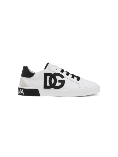 Shop Dolce & Gabbana Sneakers Pelle Bianco In White