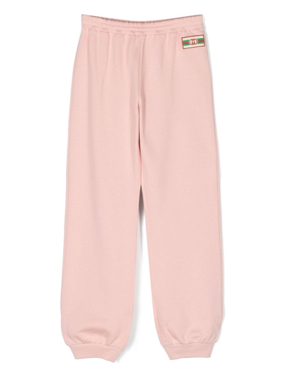 Shop Gucci Pantalone Cotone Rosa In Pink