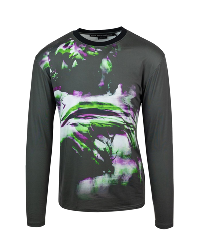 Shop Andersson Bell Black "linycius" T-shirt With Multicolor Print