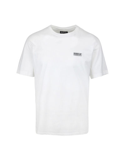 Shop Barbour International T-shirt Essential Con Logo In Wh11white