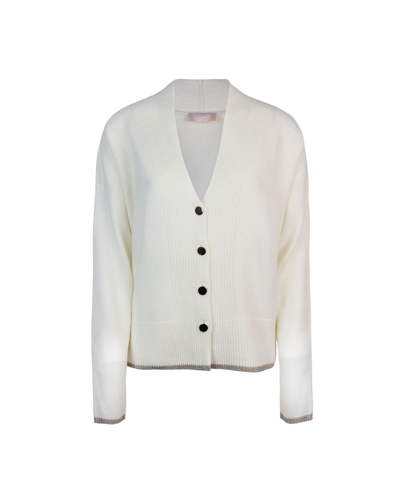 Shop Liu •jo Cardigan In Maglia Bianco In 10701