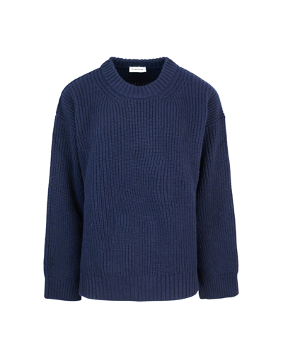 Shop P.a.r.o.s.h Blue Wool Sweater In 012blu