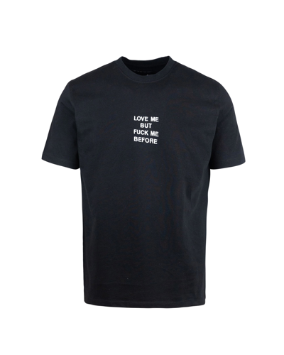 Shop Encré. T-shirt Love Me But Fuck Me Before In Black