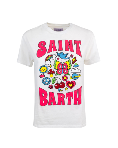 Shop Mc2 Saint Barth T-shirt Stampa Multicolor In 00109d