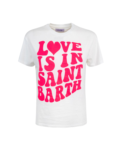 Shop Mc2 Saint Barth T-shirt Love Is In Saint Barth In 00391d